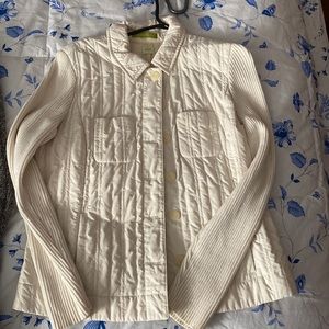 Sigrid Olsen vest style sleeve jacket medium cream
